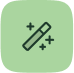 cartoon icon of wand